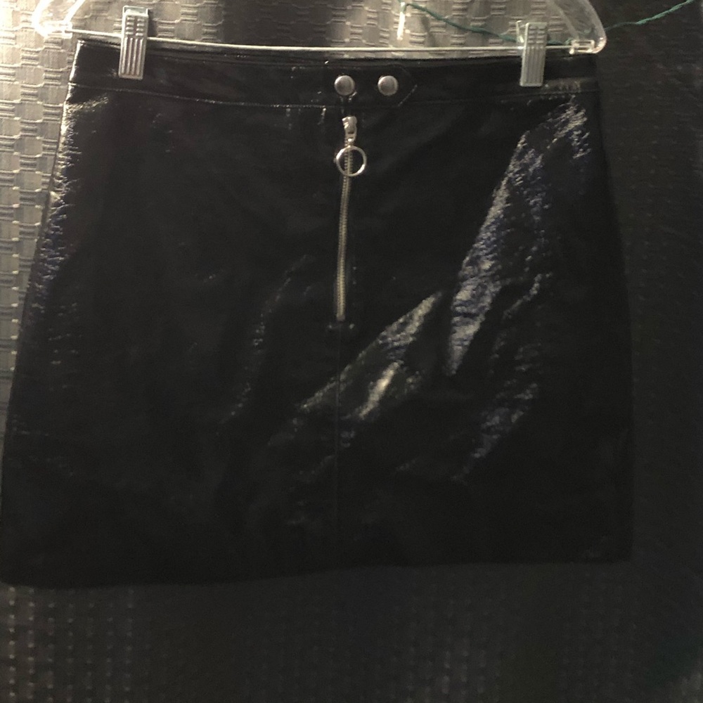Faux leather skirt